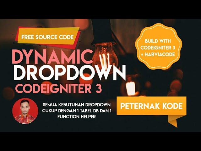 DYNAMIC SELECT OPTION/DROPDOWN PHP CODEIGNITER 3 AND HARVIACODE CRUD GENERATOR