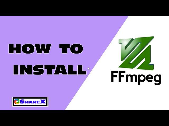 How to download ffmpeg and use it in ShareX