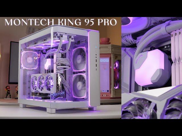  White Clean Build with Purple Lighting  | Montech King 95 Pro PC Build ️