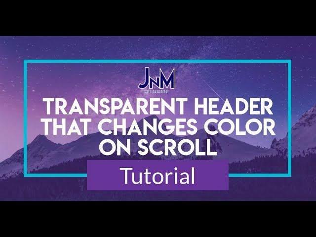 Divi Transparent Header with Color Change on Scroll