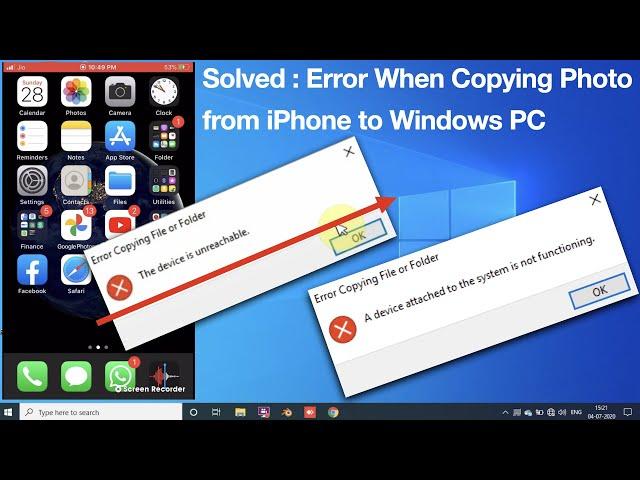 SOLVED: The Device is Unreachable When Copying Files From iPhone 11/X/XR/SE 2nd  to Windows PC