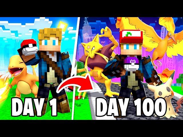 I Spent 100 Days in MINECRAFT PIXELMON… Here’s What Happened