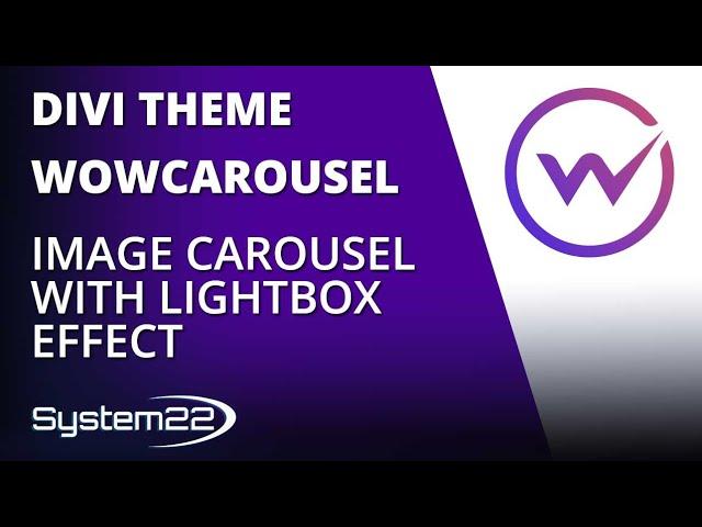 Divi Theme WowCarousel Plugin Image Carousel With Lightbox Effect 