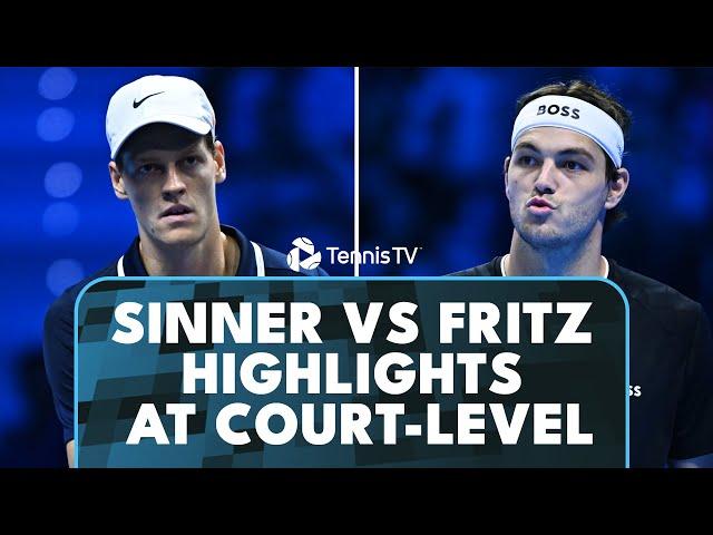 Jannik Sinner vs Taylor Fritz Highlights At Court-Level | Nitto ATP Finals 2024