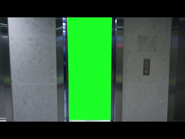Free Video - office-elevator-with-a-green-screen - No Copyright Video - Ascenseur Vidéo Libre
