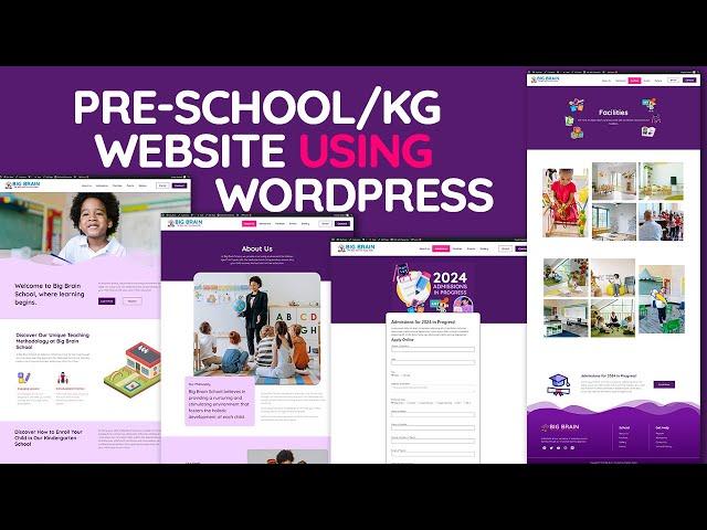 How to Create a Preschool and Kindergarten Website For Free using WordPress