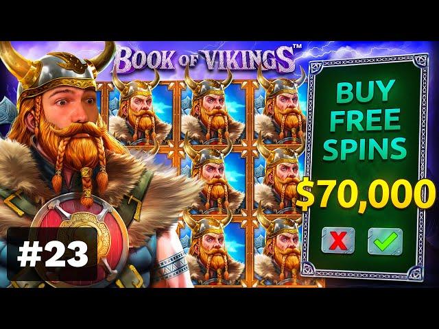 $70,000 Bonus Buy on BOOK OF VIKINGS ️ (70K Bonus Buy Series #23)