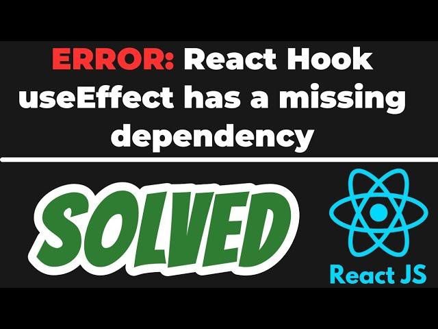 React Hook useEffect has a missing dependency SOLVED include it or remove the dependency array