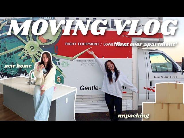 MOVE IN VLOG  moving into my first ever apartment, unpacking, living alone, organizing