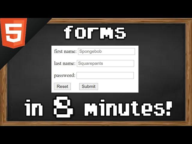 Learn HTML forms in 8 minutes 