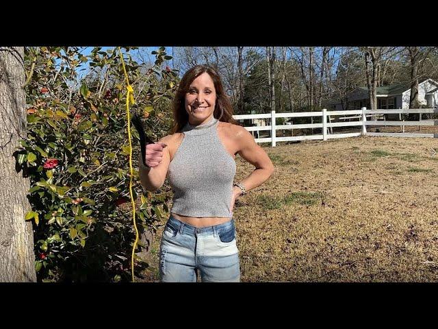 Farm Girl at 54 With a Chainsaw. Rope Saw