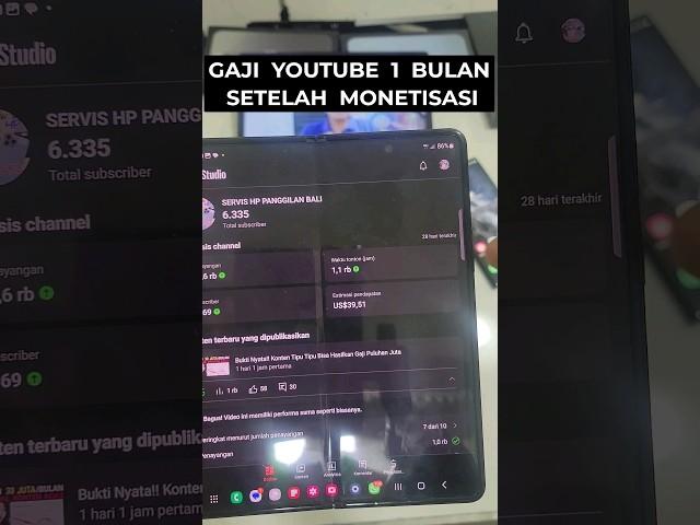 BUKTI NYATA!! Gaji Youtube Baru Monet 1 Bulan #shorts