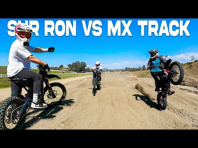 Surron Vs Full Sized Motocross Track!!