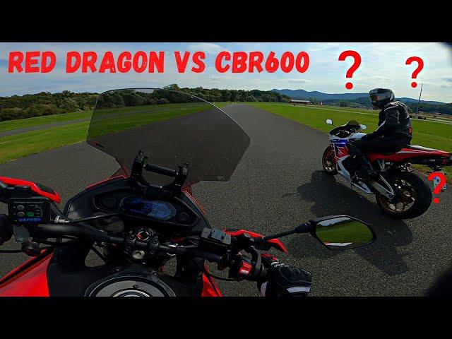  Yamaha Tracer 7 VS Honda CBR600 on race track 