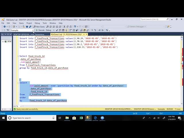 Calculating A Running Total With SQL