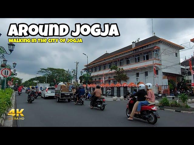 Walking in The City of Jogja | Dari Titik Nol Kilometer Menuju Parkir Ngabean | 4k