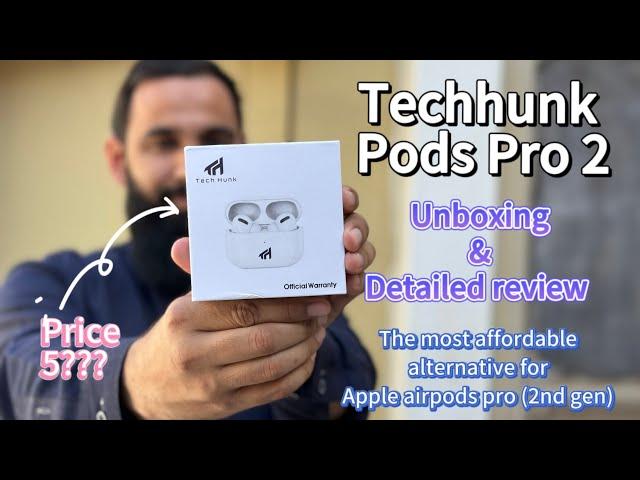 Techhunk pods pro 2 unboxing and review | Mic and gaming test | Most affordable apple airpods pro 2?