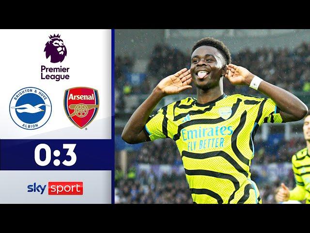 Dominante Gunners vorübergehend wieder auf 1! | Brighton - Arsenal | Highlights - Premier League