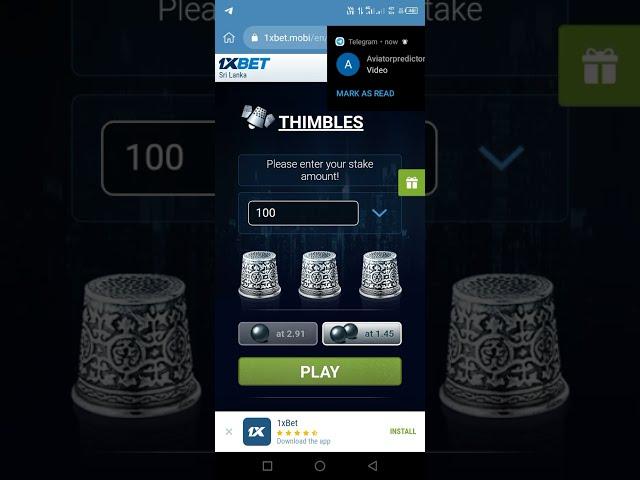 1xbet thimble game hack