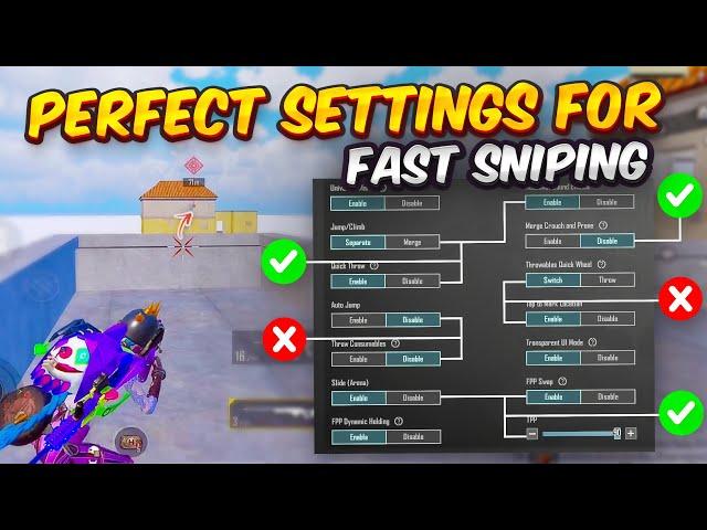 Best Sniper Settings And Sniping Tricks  Update 2.7 / PUBG MOBILE / BGMI | Guide Tutorial