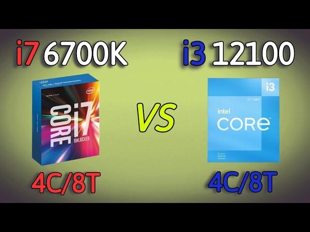 i3 12100 vs i7 6700K - benchmark and test in 5 games