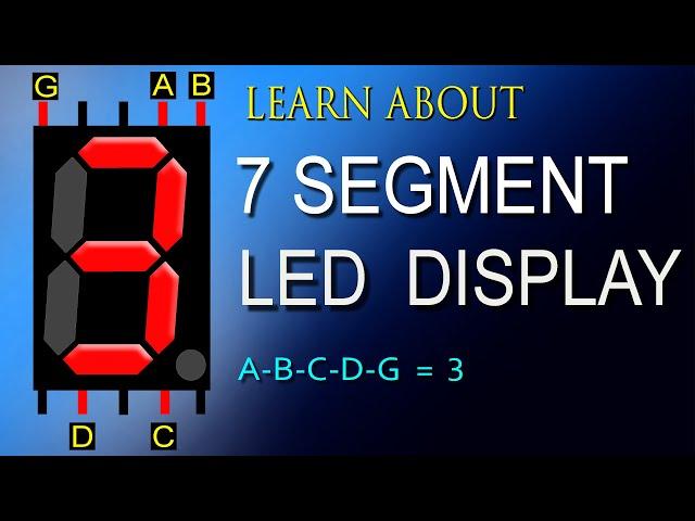 Seven Segment LED Display Pinout | How Common Cathode or Common Anode 7 Segment LED displays work