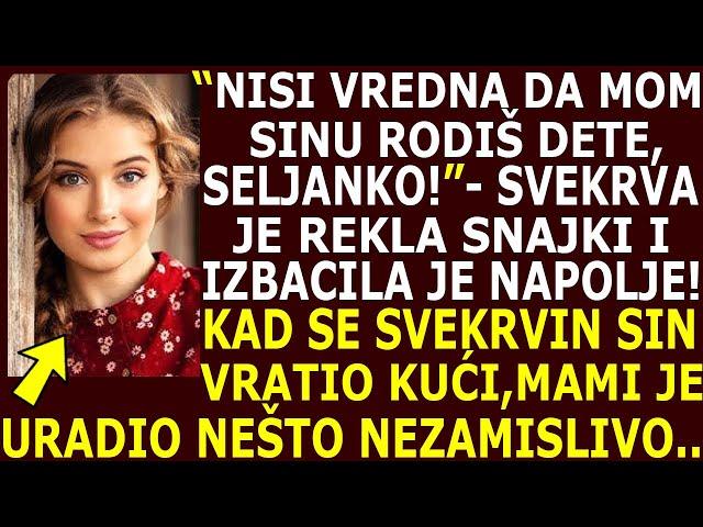 "NISI VREDNA DA MI RODIŠ UNUKA!" REKLA JE SVEKRVA I ISTERALA SNAJKU, ALI KAD JE SIN DOŠAO KUĆI, UZEO