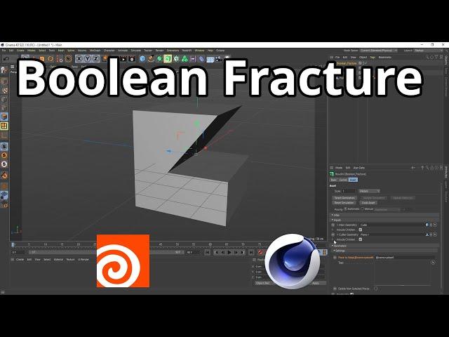 Boolen Fractures Inside Cinema 4D