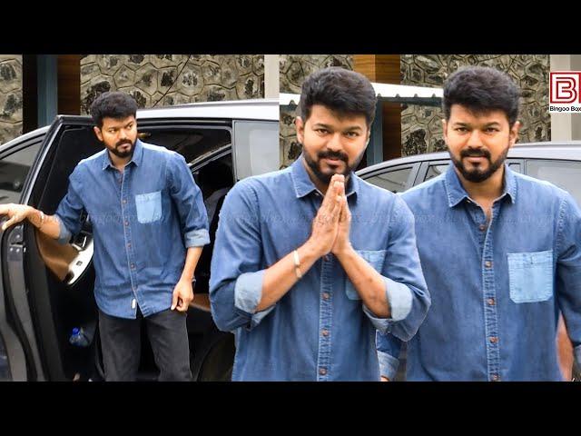 Thalapathy Vijay Fans Meet at Vijay Makkal Iyakam Office Panaiyur Vijay latest news tamil cinema LEO