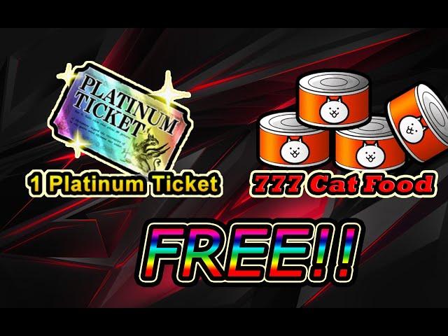 How to get a free Platinum Ticket and Cat Food in The Battle Cats || BCJP 7th year Anniversary