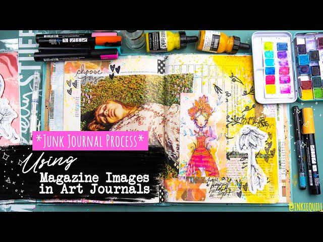 USING MAGAZINES IN ART JOURNALING // *Junk Journal Process Video*