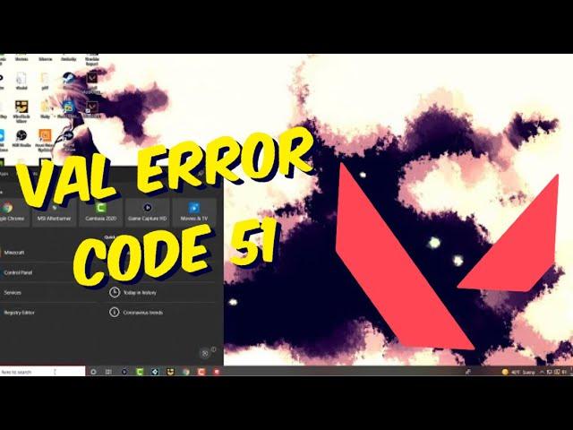 Valorant Error Code 51-There Was An Error Connecting To The Platform Please Restart Your Game Client