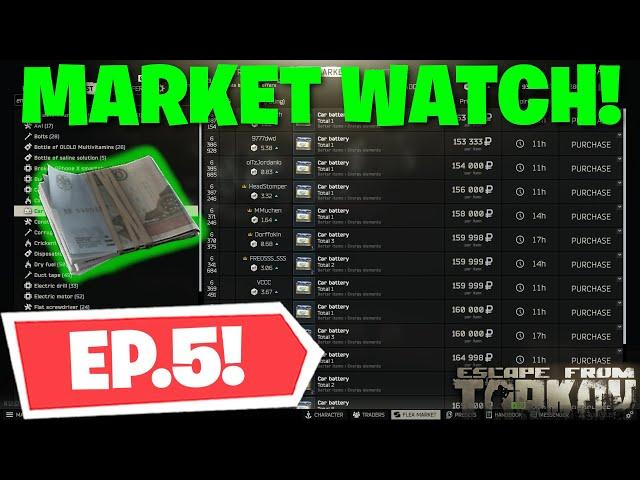 Escape From Tarkov - Market Watch - What Items Are SELLING For THE MOST Money RIGHT NOW! - Ep. 5