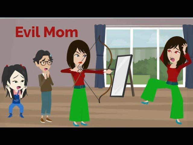 Evil of Mina's Mom Comes from the Mirror - Animated Story - Mina English - Normal English