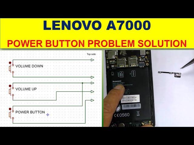 #200 How to repair Power Button Lenovo A7000  No power ON problem