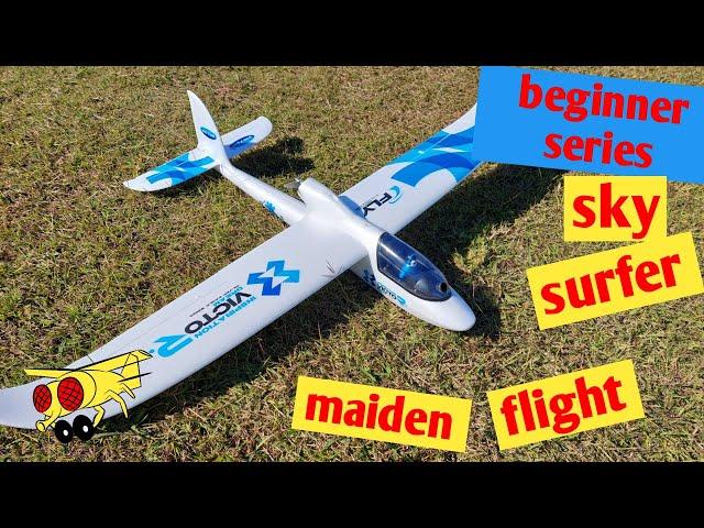 Sky Surfer X8 Maiden flight review RC plane glider cheap easy to fly RC plane