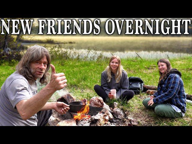 Overnight Fishing Adventure with Two Outdoor Ladies | Survival Lessons and Campfire Cooking