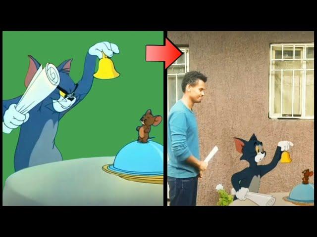 Tom and Jerry  Greenscreen HD version + Tutorial on how to make funny video on ur phone