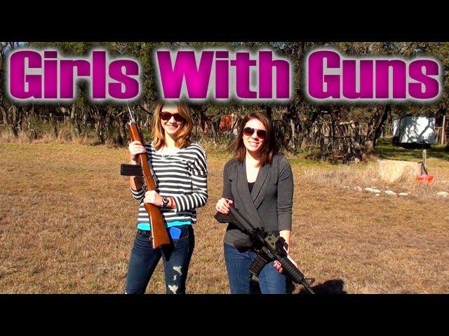 Girls With Assault Rifles (AR15 w/ Eotech and Mini14)