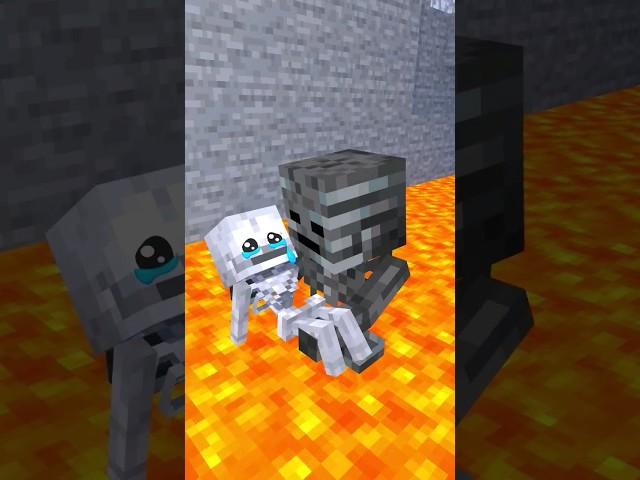 Help BABY Skeleton Wither x Skelly (Coldplay - Hymn for the weekend) #minecraft #shorts #herobrine