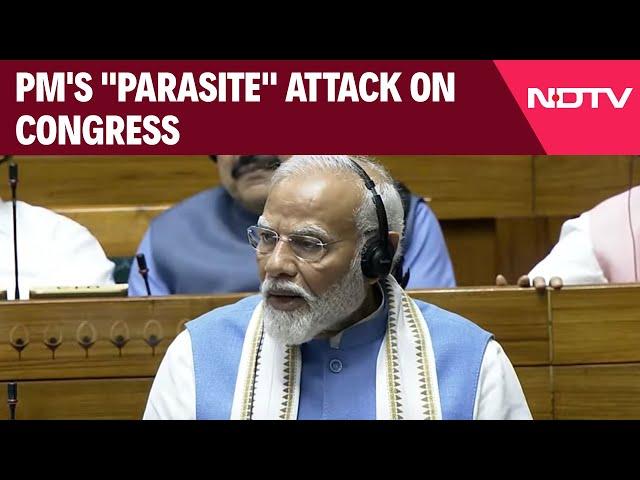 PM Modi Speech In Lok Sabha Today | "Parasite": PM Hits Back Amid Protests In Lok Sabha