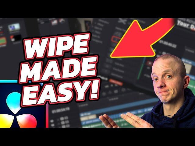 Before and after wipe effect in Davinci Resolve