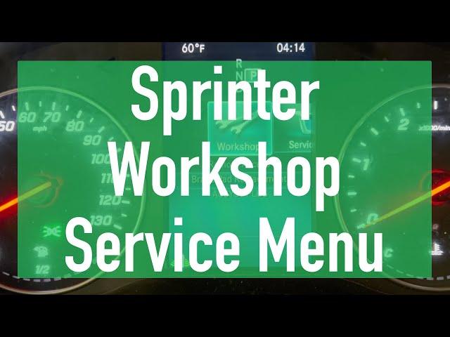Sprinter Workshop Service Menu 2019+ (Service Reset & Brake Pads)