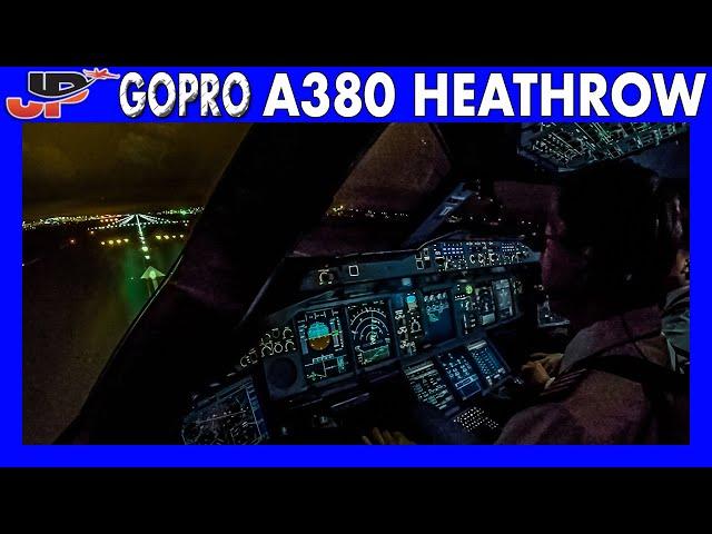 AIRBUS A380 Takeoff from London Heathrow Airport |Flight Deck GoPro View