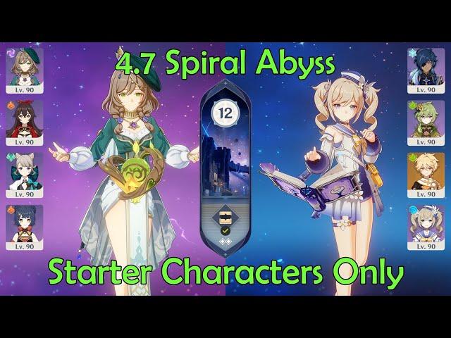 Starter Characters Only: 4.7 Spiral Abyss