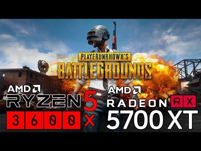 PUBG on Ryzen 5 3600x + RX 5700 XT 1080p, 1440p benchmarks!