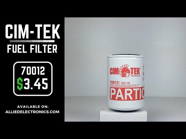 Cim-Tek 70012 Fuel Filter: 30 Micron 1" 12 UNF 3/4" Flow 300-30