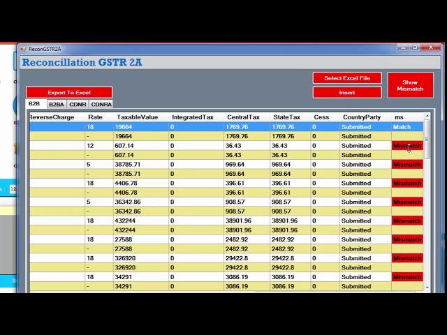 GSTR2 Reconciliation in VISHWAS ERP- GST Billing and Accounting Software (V12.0)