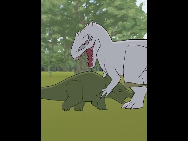 Indominus Rex vs T-Rex ... | Jurassic World Animation #shorts