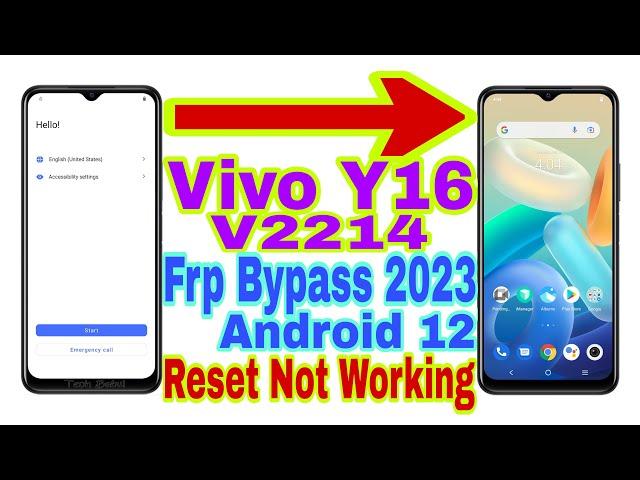 Vivo Y16 (V2214) Android 12 Reset Option Not Open/Frp Bypass |New Trick 2023| Reset Frp 100% Working